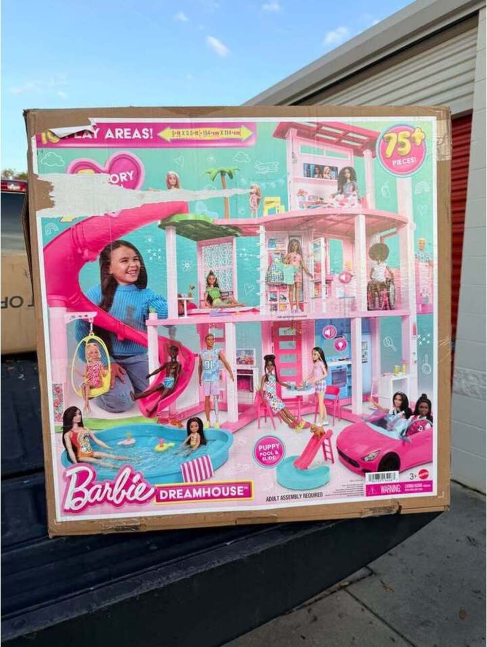 Barbie Dreamhouse, Pool Party Doll House With 75+ Pieces And 3-Story Slide